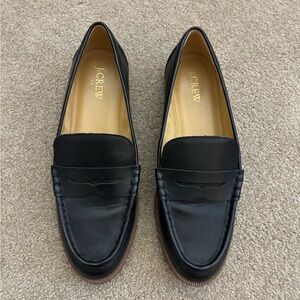 J Crew leather penny loafers